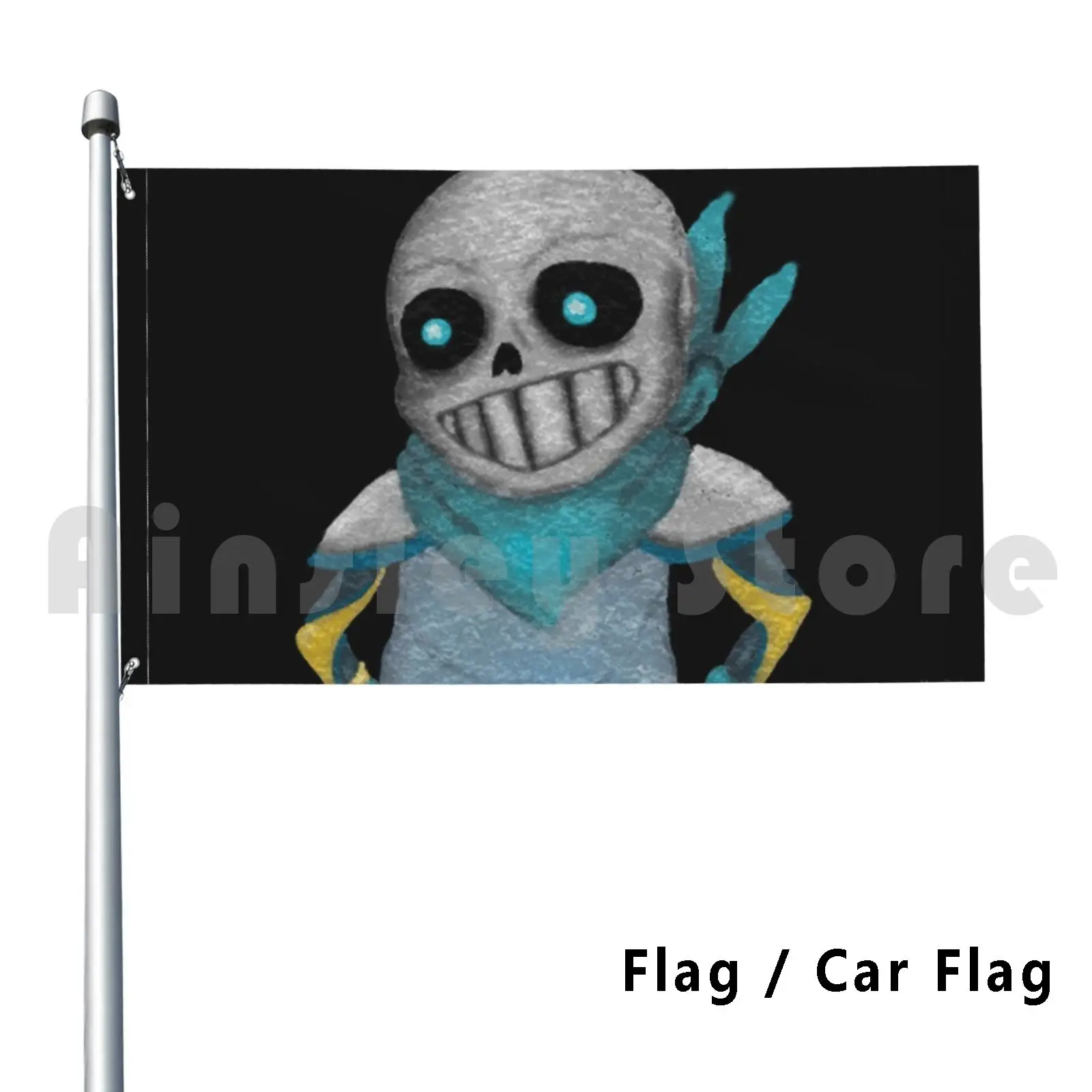 Blueberry Sans Bitty decoración al aire libre bandera bandera del coche Sans el esqueleto monstruo arándano Sans