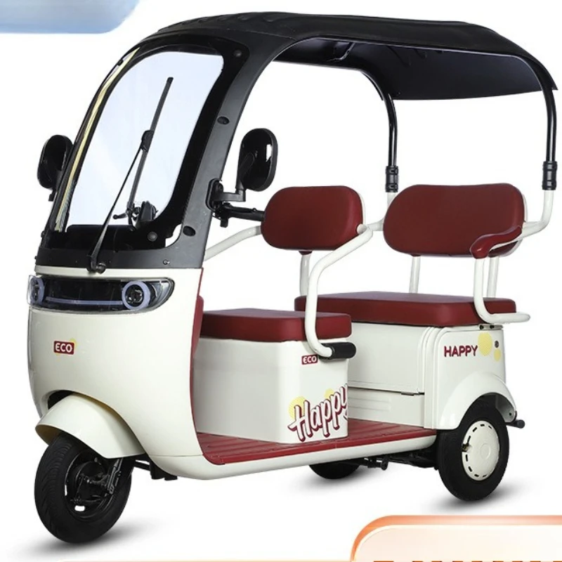 

Electric tricycle with shed passenger and cargo dual-purpose adult household transportation