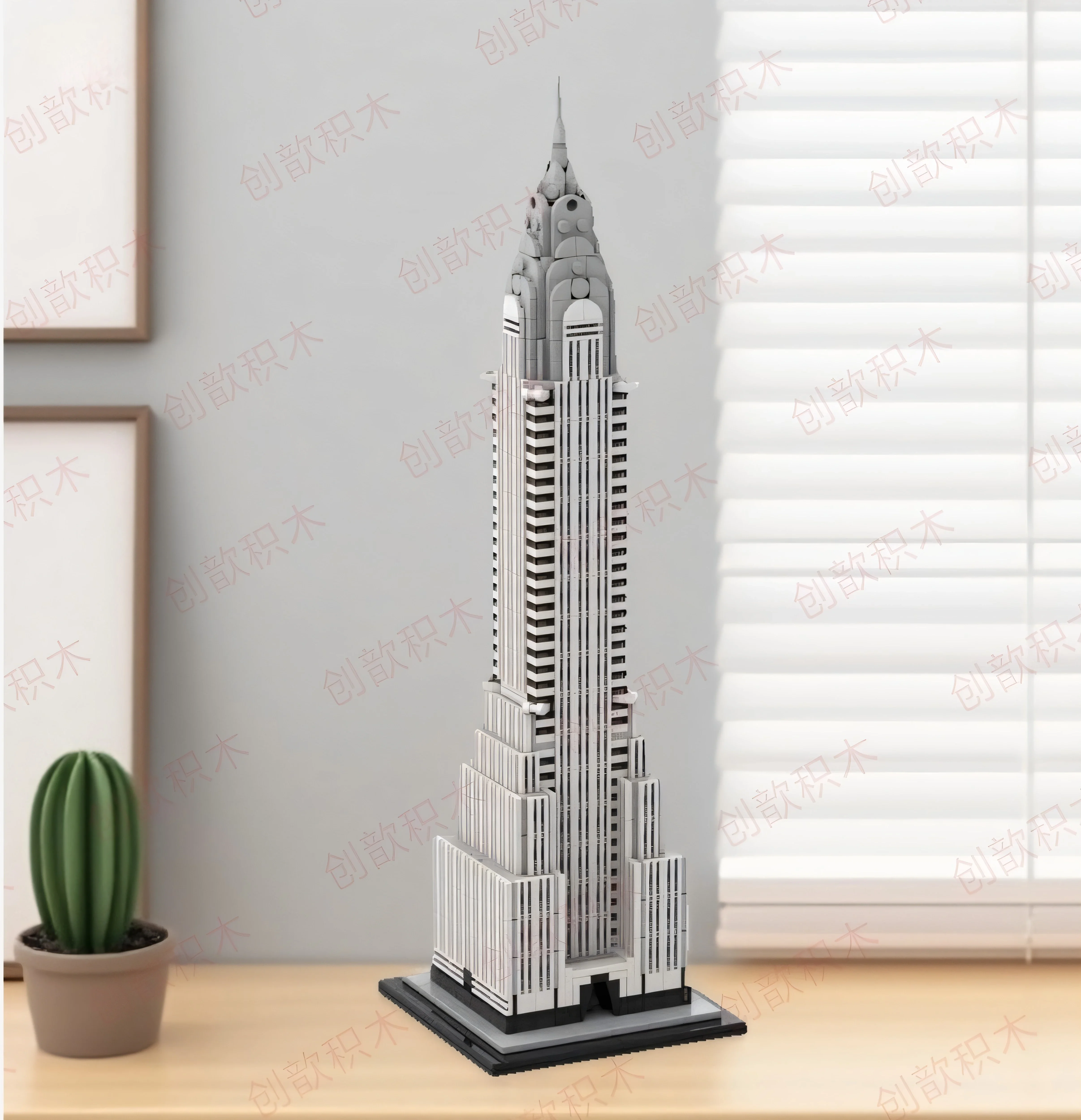 1201 قطعة MOC مدينة عرض الشارع كرايسلر بناء 1:800 مقياس العمارة نموذج اللبنات جمع لعبة هدية للبنين طفل
