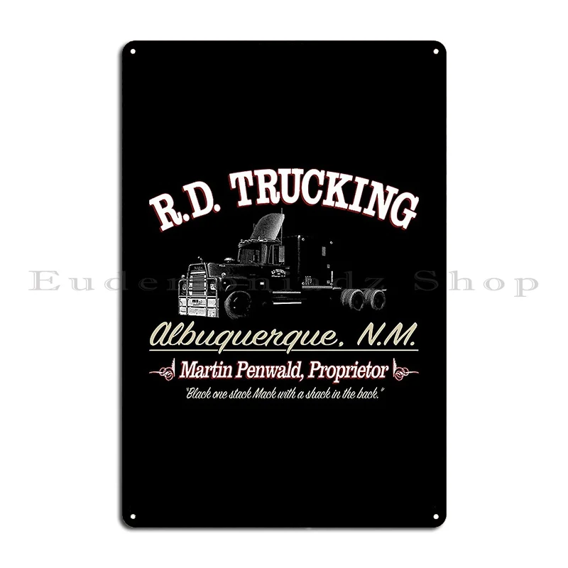 R D Trucking Custom Metal Sign Rusty Cinema Mural Customize Wall Tin Sign Poster