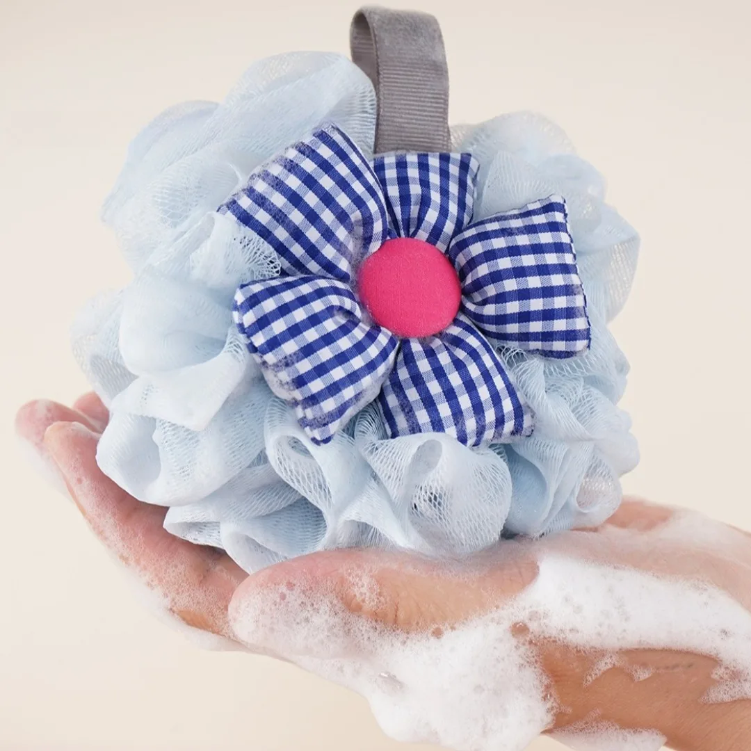 1pc Shower Mesh Foaming Sponge Body Scrub Exfoliating Back Brush Skin Cleaner Bath Bubble Ball Body Wash Bath Puff Skin Cleaner