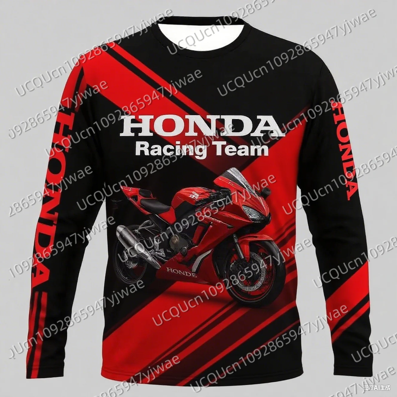 

Мотоциклетный узор Motociclista Biker Deportiva Honda, быстросохнущая футболка с длинными рукавами для верховой езды Honda, топы для мужчин и женщин
