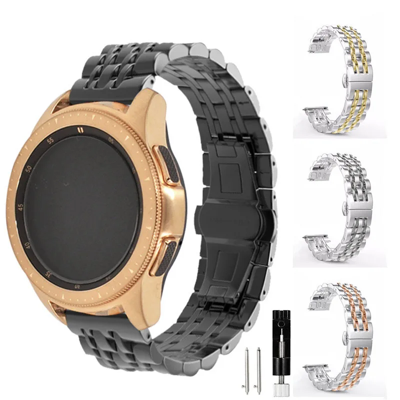 22mm 20mm Metal Band for Samsung Galaxy Watch46mm 42mm Gear S3 frontier Stainless Steel Strap Bracelet for Huawei watch46mm 42mm