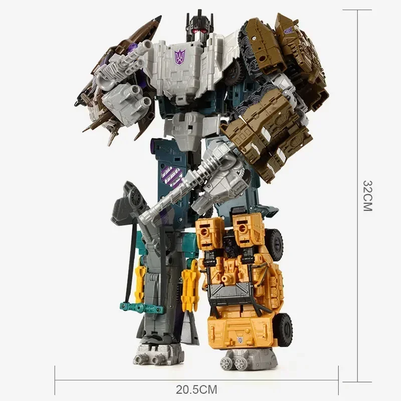 HaiZhiXing 5in1 Combiners Bruticus G1 Transformation Action Figure Toy Brawl Swindle Onslaught Model Deformation Car Robot KO