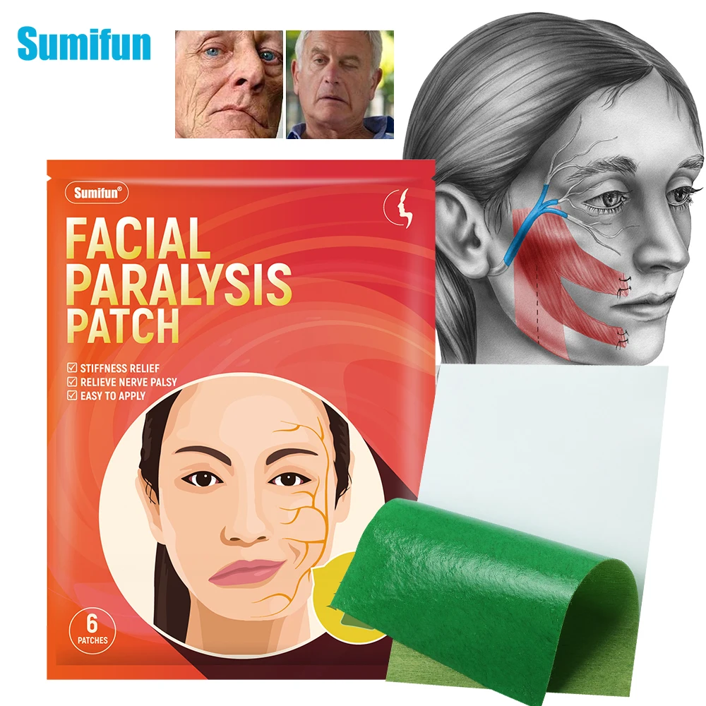 6/18/30/60Pcs Sumifun Herbal medicine Facial Paralysis Patch Hemifacial Spasm Plaster Acupoint Mouth Crooked Sequelae