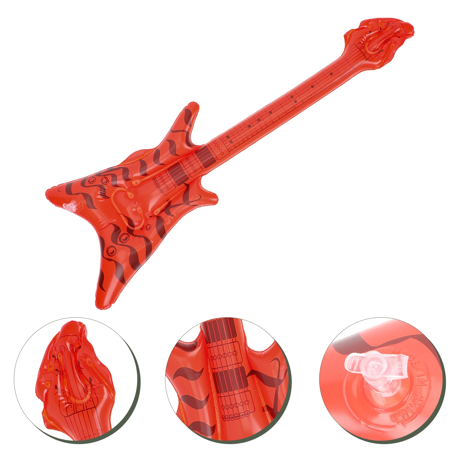 

Inflatable Electric Guitar Premium Blow Up Musical Instrument For Stage Performance Cosplay Party Decor Disco 80S Party