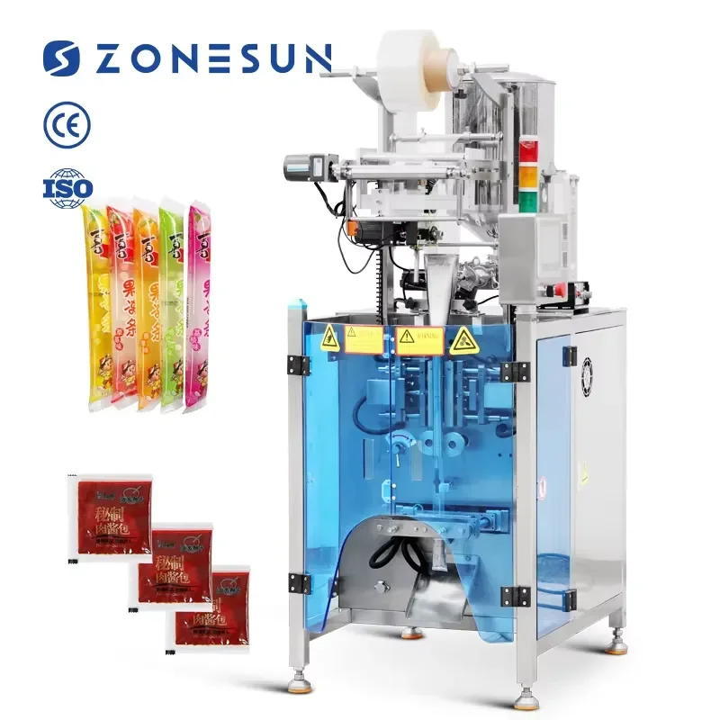 Hot 2026 ZS-FP220 Automatic High Speed Rotor Pump Paste Food Thick Sauce Sachet Vertical Form Filling Sealing Machine