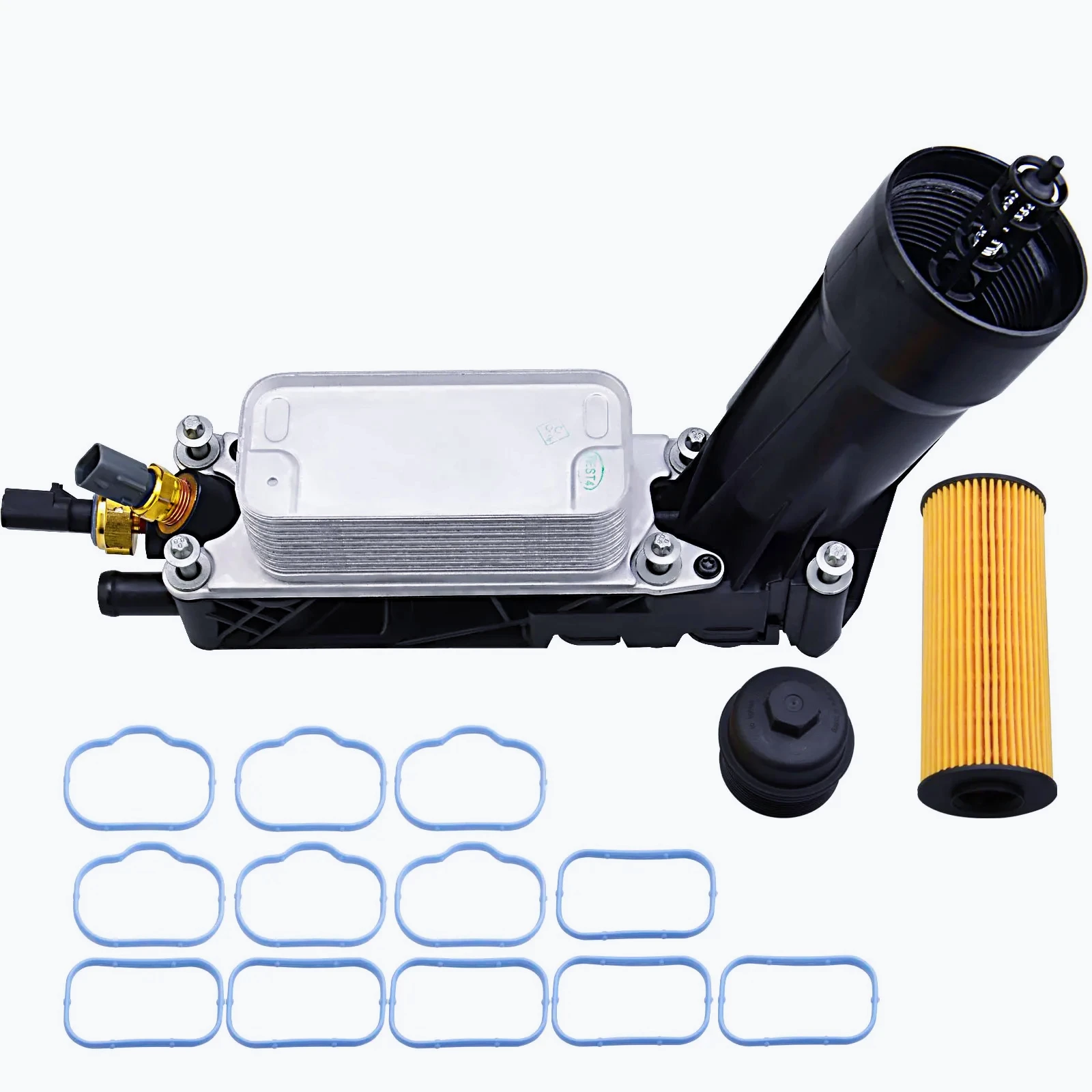 

Engine Oil Cooler Filter Housing OEM 5184294AE for Chrysler Dodge Jeep Ram 3.6L 2011-2013 With sensor Gaskets Plastic