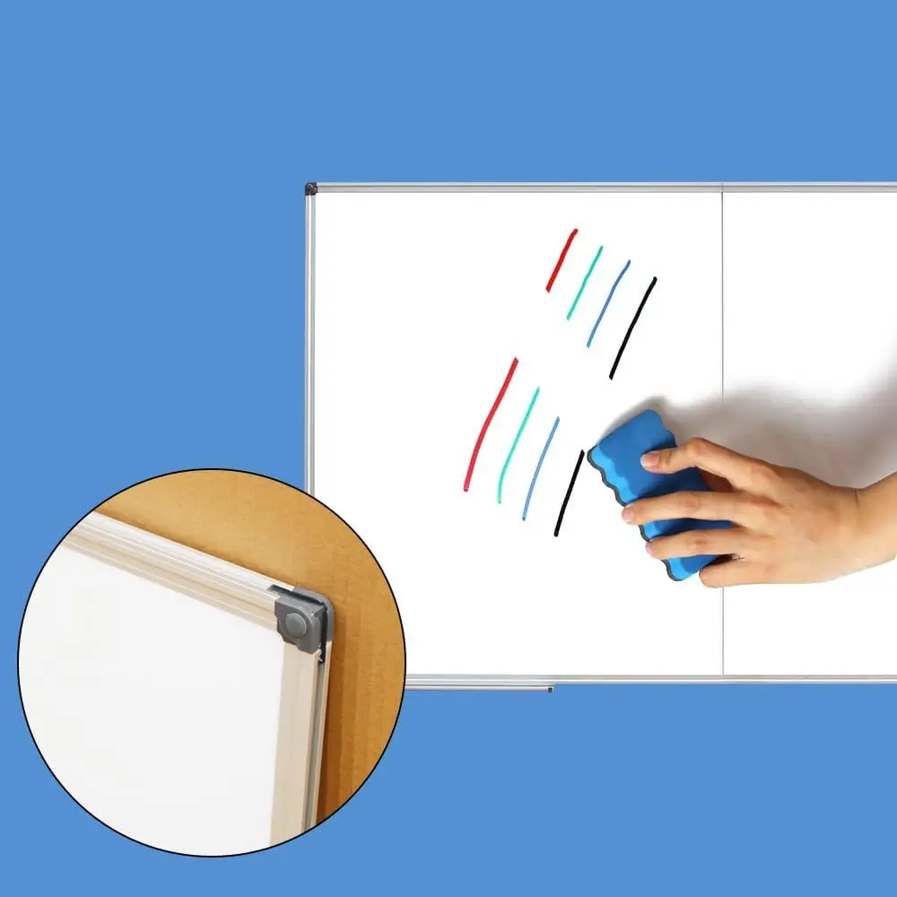 48x36 Inch Foldable Magnetic Dry Erase Board with Aluminum Frame and Pen Holder for Wall Mount Presentations