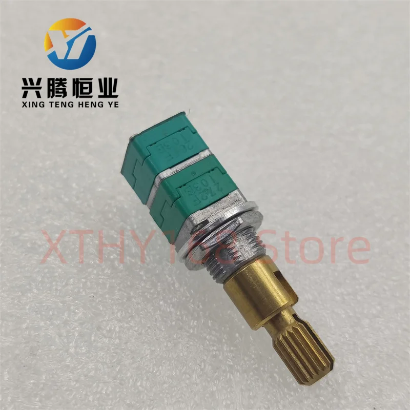 1 Uds. Potenciómetro de doble precisión japonés RK097 B10K + B10K doble eje control dual longitud del eje ajustable 25mm