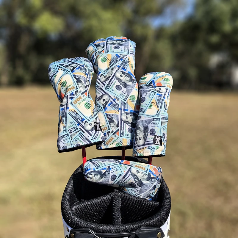 Golf Club #1 #3 #5 Wood Head covers Driver Fairway Woods Cover Dollar putter Covers