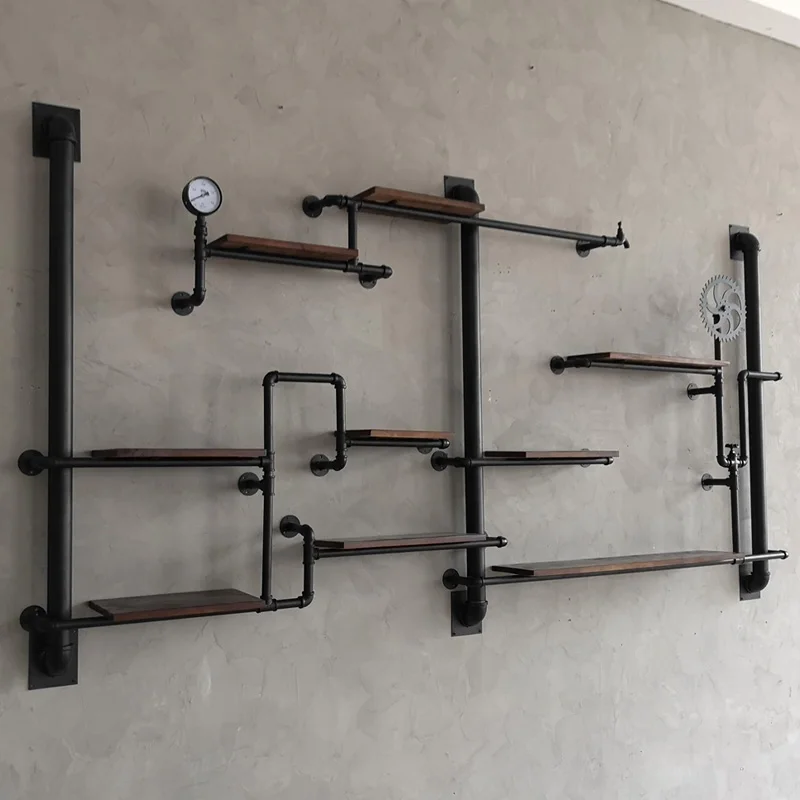 Armadietto per vino di lusso antico, espositore per whisky, armadietto per vino a parete alta, panettiere moderne, cucina, mobili da bar in metallo Etagere