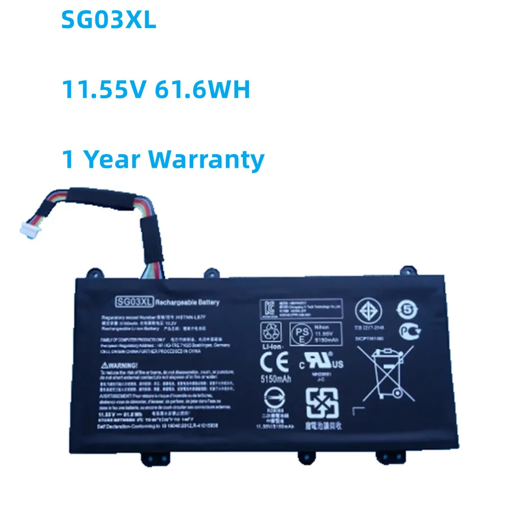 61.6WH SG03XL HSTNN-LB7F LB7E 849315-850 849048 849049-421 Battery For HP Envy M7 U009DX U109DX 17T U100 17 U163cl U153NR U177