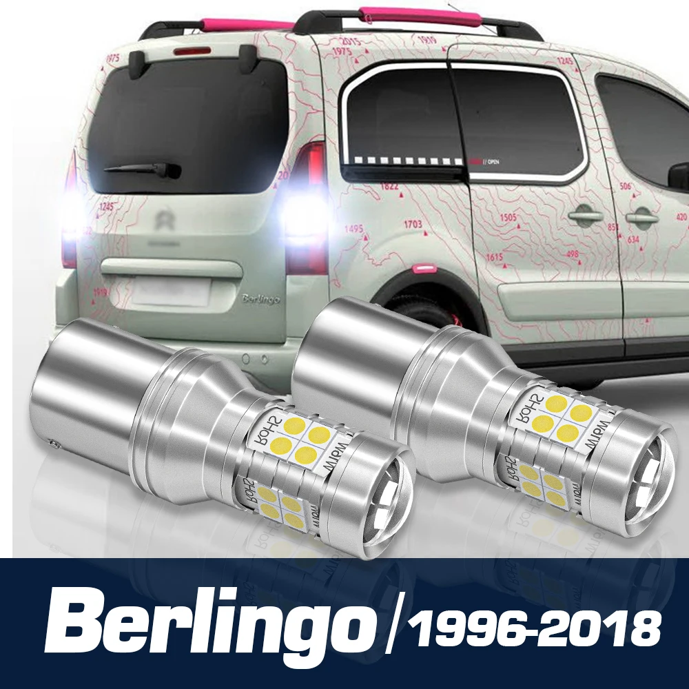 2x led luz de backup lâmpada reversa blub acessórios canbus para citroen berlingo 1996-2018 2009 2010 2011 2012 2013 2014 2015 2016