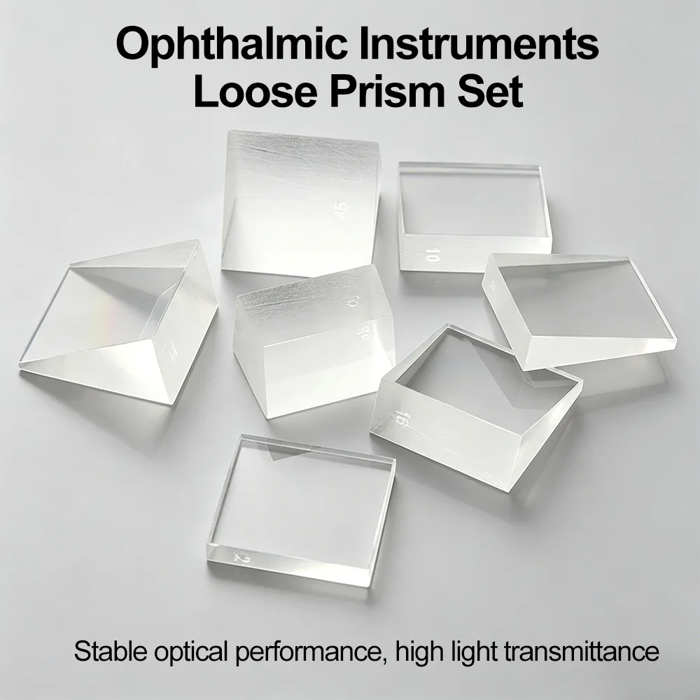 Ophthalmic Instruments Loose Prism Set For Optometry With Aluminium Case / Ophthalmic Prism Set Optical Loose Prism Aluminum Box