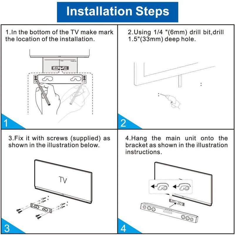 Sound Bar Wall Mount Bracket for AAA74310301 LGLG SH3 SH3K LAS260B LAS454B LAS465B NB3530A NNB3730A Soundbar Wall Mounted Holder