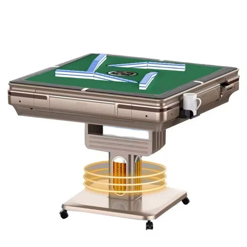 Multifunctional Folding Mahjong Machine, Automatic 4-Player Mahjong Table, Portable Electric Mahjong Table