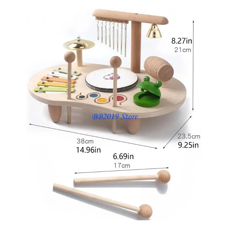 q0kb เด็กเครื่องดนตรีเพอร์คัชชันของเล่นด้วยของเล่นระนาดหลายโหมดเสียง