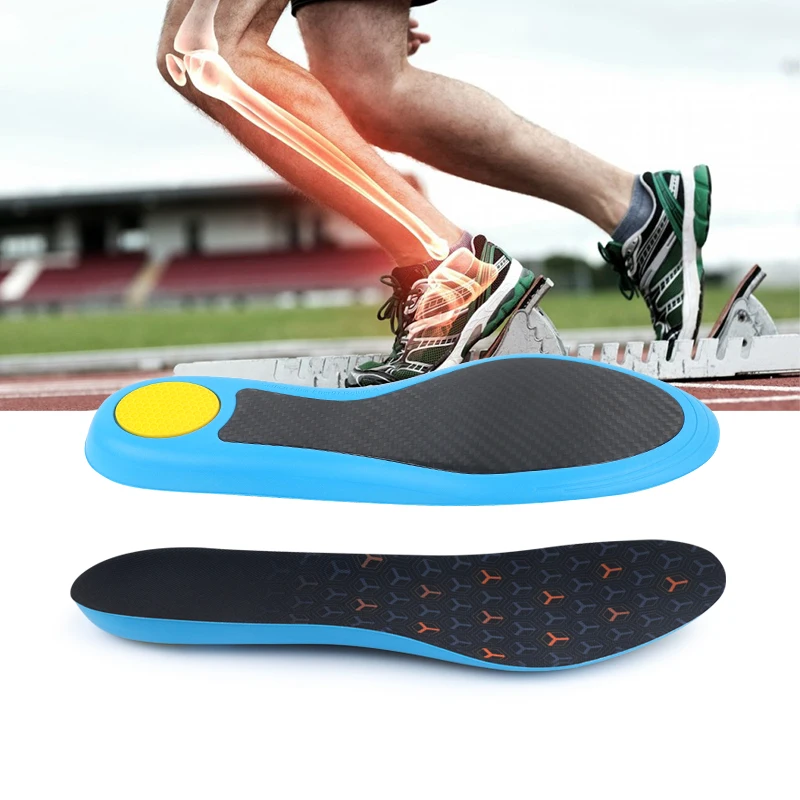 

Carbon fiber insoles for running efficiency, over spin control, 3D arch support, ultra light and high-strength carbon fiber