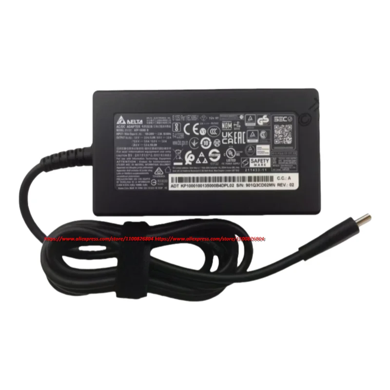حقيقي دلتا 20 فولت 5A 100 واط ADP-100XB B محمول التيار المتناوب شاحن محول لشركة أيسر سويفت X SFX16-52G/i7-1260P دفتر امدادات الطاقة OEM