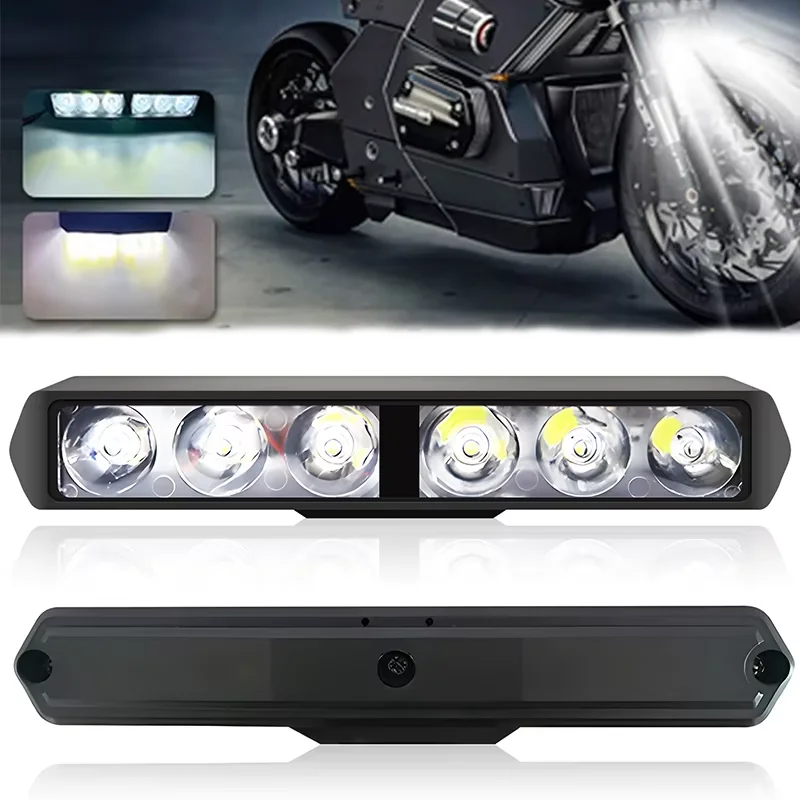 

Motorcycle Flash 6LED Headlight SpotLights High Brightness Car Electric Vehicle Scooters Auxiliary Lamp Moto Accessories