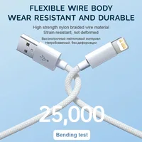 Câble USB de Charge rapide 30W pour iPhone 14 13 12 11 Pro Max 8 7 6 Plus XS X XR Type C ligne de données 2M accessoires de téléphone de Charge rapide 2