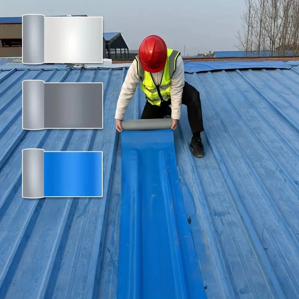 

IALJ-Waterproof Tape Waterproof Film Iron Sheet Leak-Proof Sealant RV Roof Industrial Metal Roof Blue