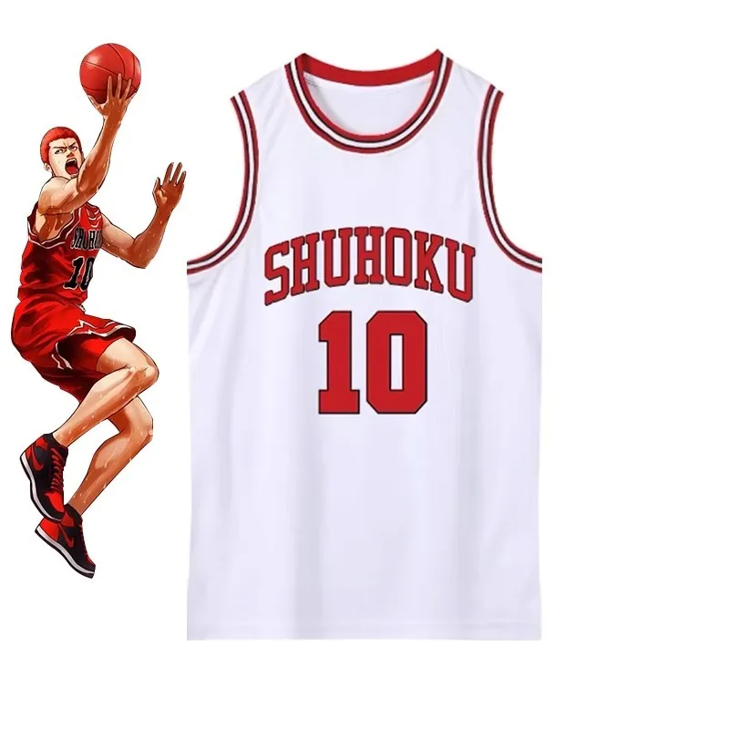 Anime Slam Dunk Sakuragi Hanamichi Rukawa Kaede Akagi Takenori Ryota Miyagi Cosplay Costume Red Basketball Clothes Jersey Suit - view 3