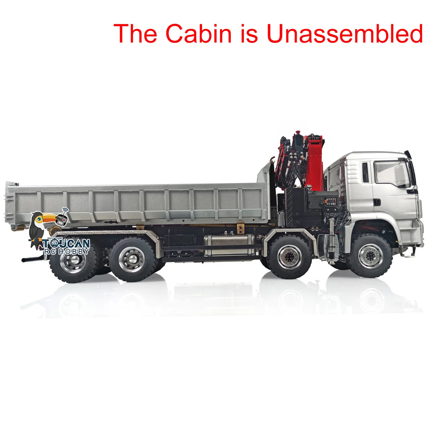 LESU 1/14 Metal Hydraulic Dump RC Roll-on Truck Crane Finished Model W/Remote Control Battery Gifts for Boys THZH1241-SMT5