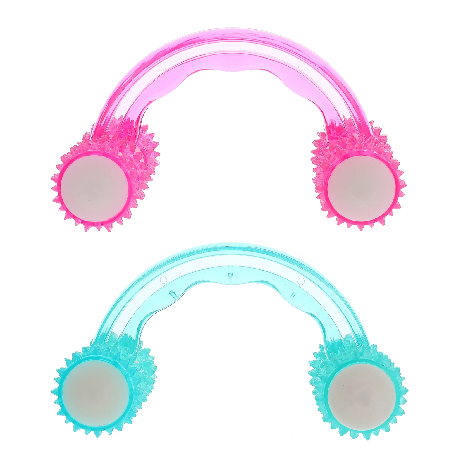 Massageador Manual Tipo Rolinho 2 Peças Plástico Durável Mini Massageador para Relaxamento Muscular Alívio da Dor e Circulação Sanguínea