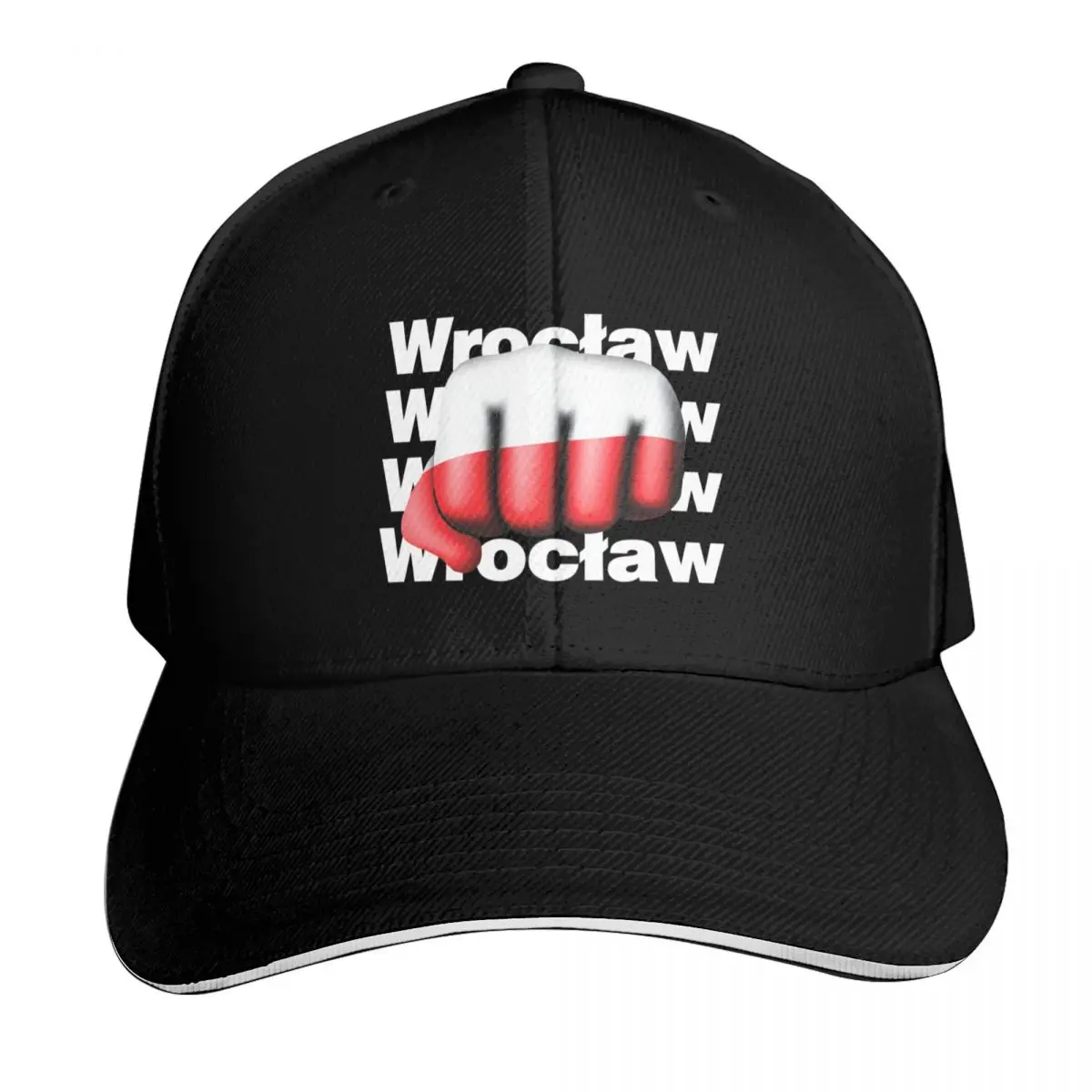 Strong Wroclaw Polski Fist Polish Flag Baseball Cap Curved Brim Classic Fit Low Profile Unstructured Unisex for Men Women
