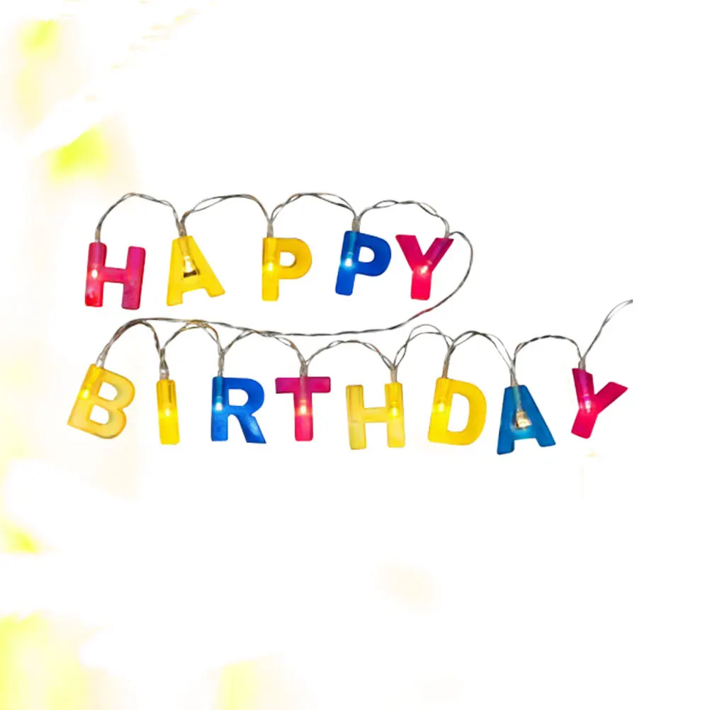 

1 set 1 Set Led String Lights Letter Style Lamp For Birthday Party Home Garden Decoration Festival Wedding Party Decorations