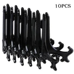 10pcs Plastic Plate Holder Dish Plate Display Stand Foldable Picture Frames Photo Storage Holder Kitchen Storage Organizer