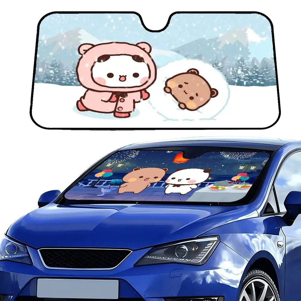 

Автомобильный солнцезащитный козырек B-Bubu D-Dudu, солнцезащитный козырек на переднее окно для большинства седанов, внедорожников, блоки, максимальные ультрафиолетовые лучи, сохраняют ваш автомобиль в круте