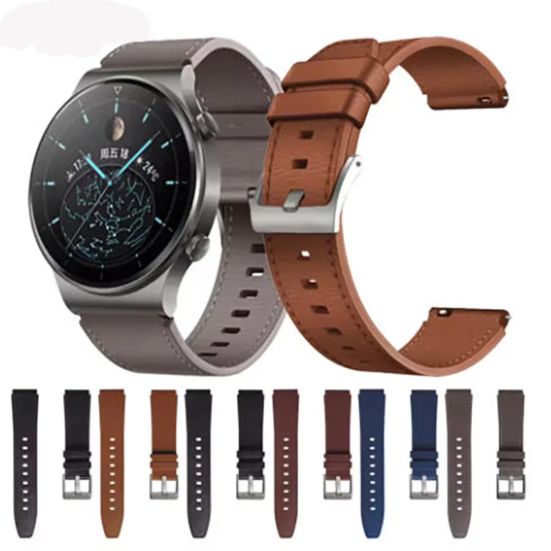 Leather Strap For Huawei Watch GT4/GT3 46MM Wristband Watchband For Huawei watch 4/4pro Bracelet Replaceable correa accessories