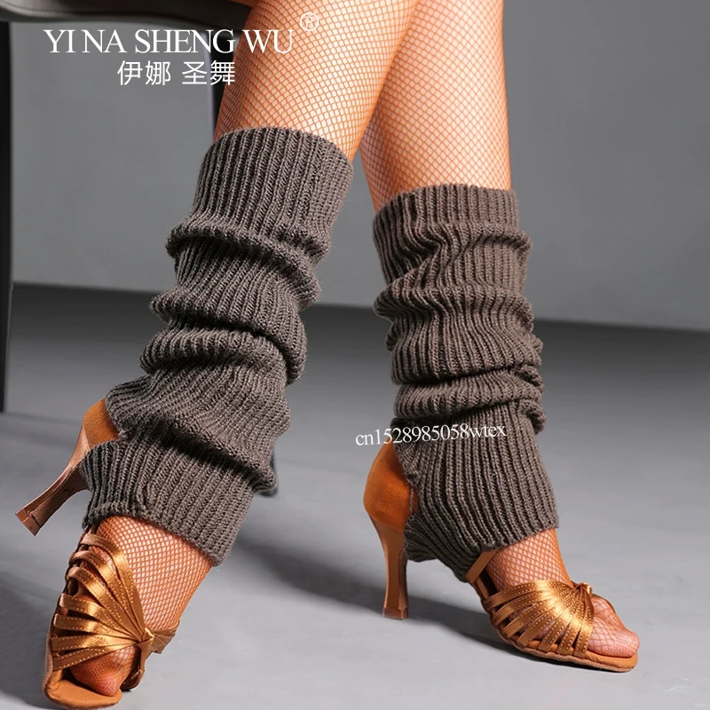 اكسسوارات الرقص اللاتينية لينة محبوك غطاء الساق غطاء الجسم اليوغا الجوارب الرقص الشرقي طماق تشا تشا رومبا الرقص ممارسة الساق الجوارب