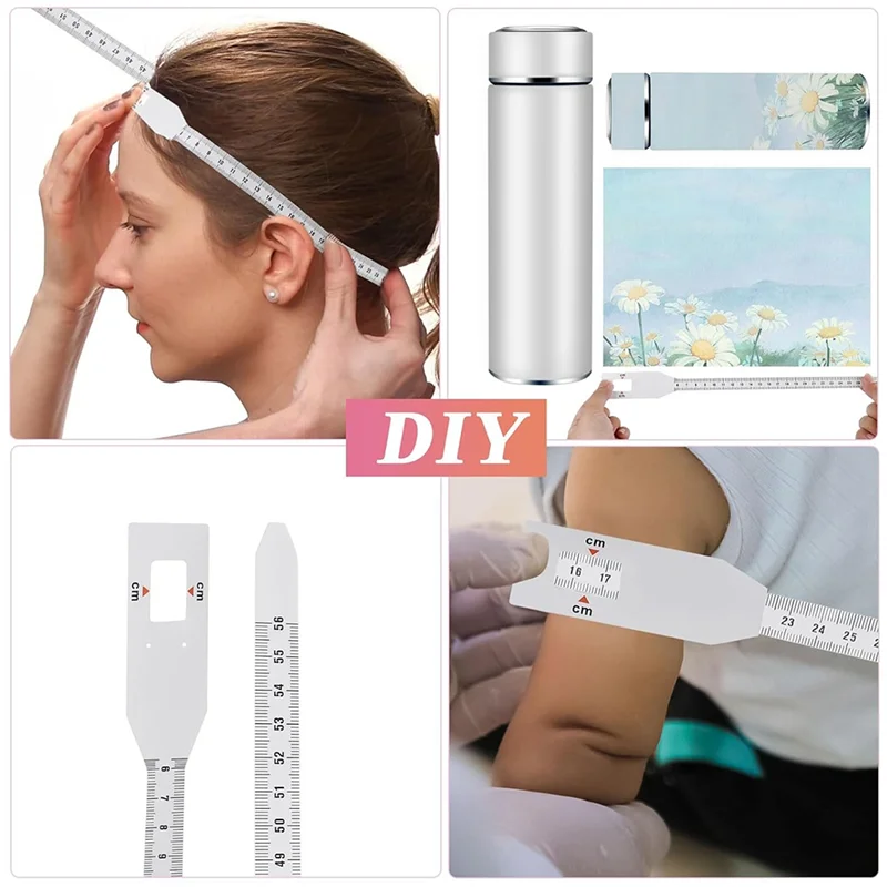 VEHO-6 Pcs Sublimation Blanks Tumblers Width Measurer, PP Precise Width Measurer, 22 In Tape Measure For Sublimation Blanks