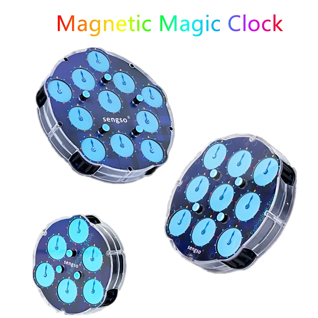 Sengso Magnétique horloge Magique 3x3x3 horloge Magique 4x4 horloge magique 5x5 Horloge Magique 3x3 cube magique horloge Magnétique Vitesse horloge cube jouet 3x3 Magnetic Magic clock 4x4 clock 5x5 clock