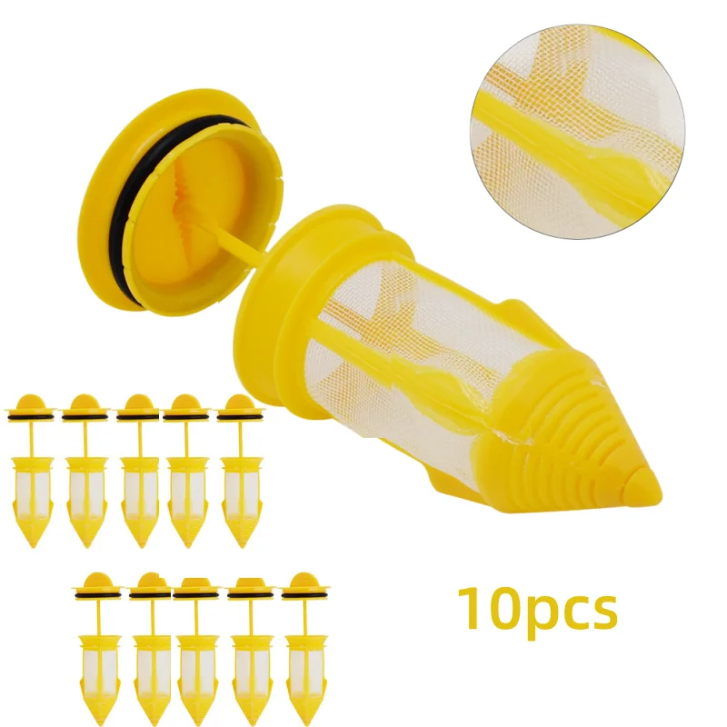 

10pcs Dental Chair Suction Filter Mesh Complete Set Dental Chair Equipment Parts Strong/Weak Suction Filter with Yellow Valve