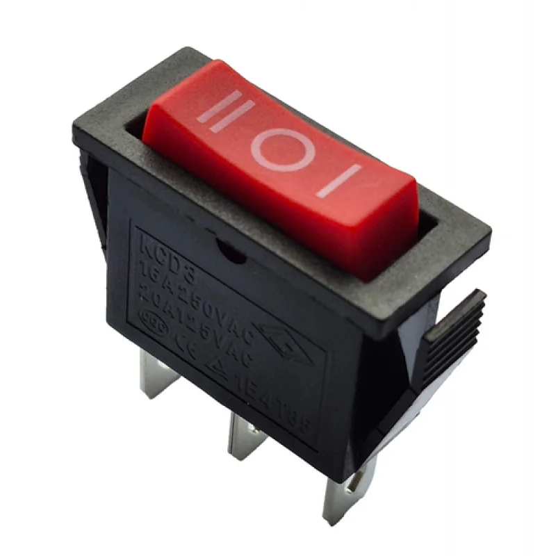 1/5/10/20/50PCS 12V KCD3-101/3P Rocker Switch 16A 250VAC On Off On Rocker Switch  Position SPDT Rectangular  Car  Boat