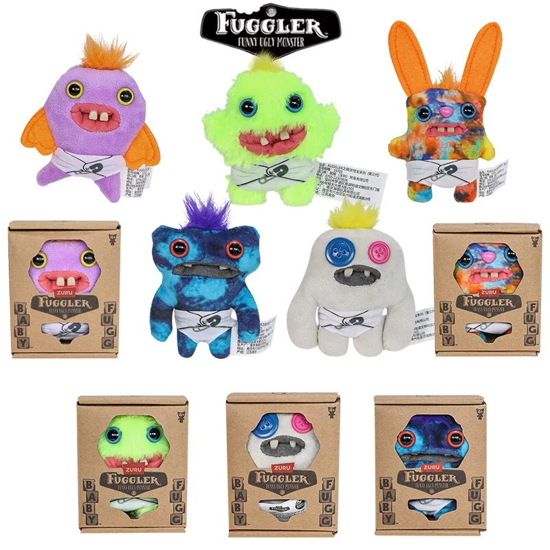 Натуральная плюшевая игрушка Fuggler, забавные уродливые монстры, маленькие монстры, детская серия, мягкие куклы, игрушки, коллекционные подарки