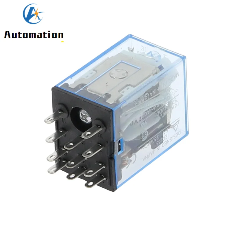 10pcs Micro Mini Relay HH53P MY3NJ MY3 11-Pin DC12V/DC24V/DC110V/AC220V Coil General Purpose Intermediate Electromagnetic