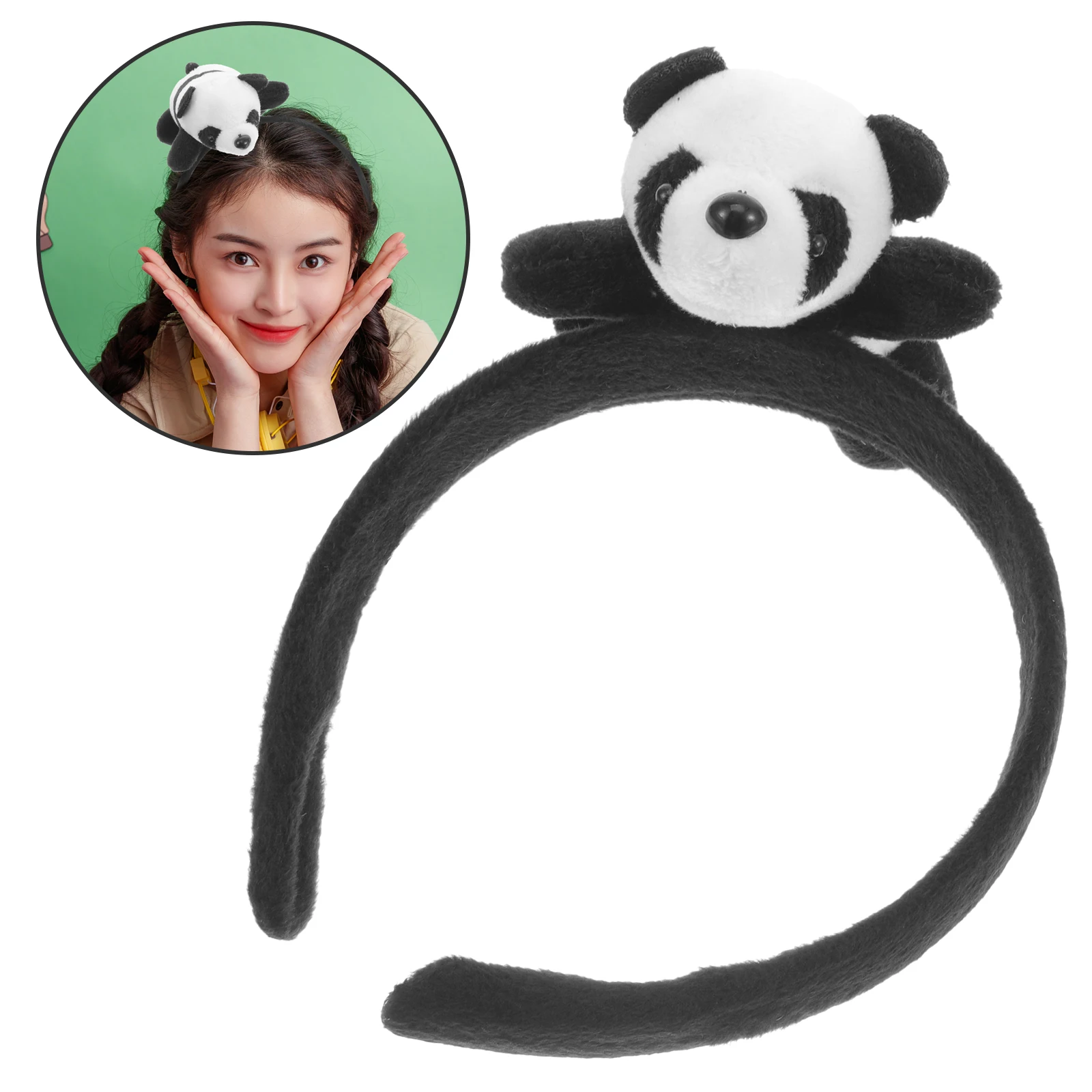 

Panda Headband Cute Funny Animal for Girl Women Hair Accessories Stylish Design Party Photo Prop Fine Texture Comfortable
