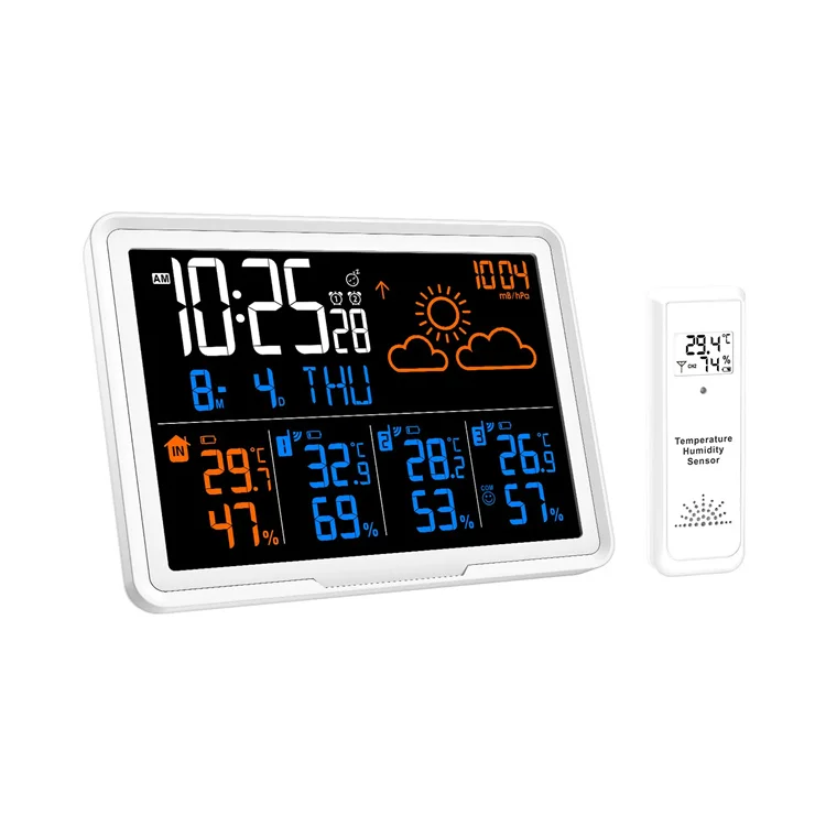 

Wireless Wifi Smart Weather Station with Screen Display with Indoor Outdoor Temperature Humidity Weather Station