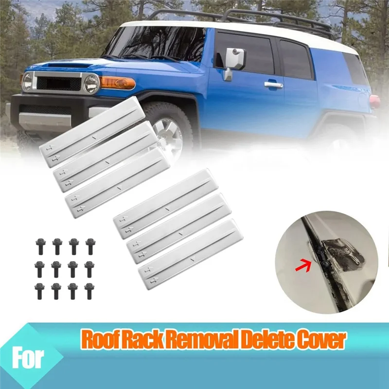 

6Pcs Roof Drip Rack Removal Cover Trim Clips With Screws 75596-35020 For Toyota FJ Cruiser 07-14 RAV4 Lexus 90119-08C47-A65M