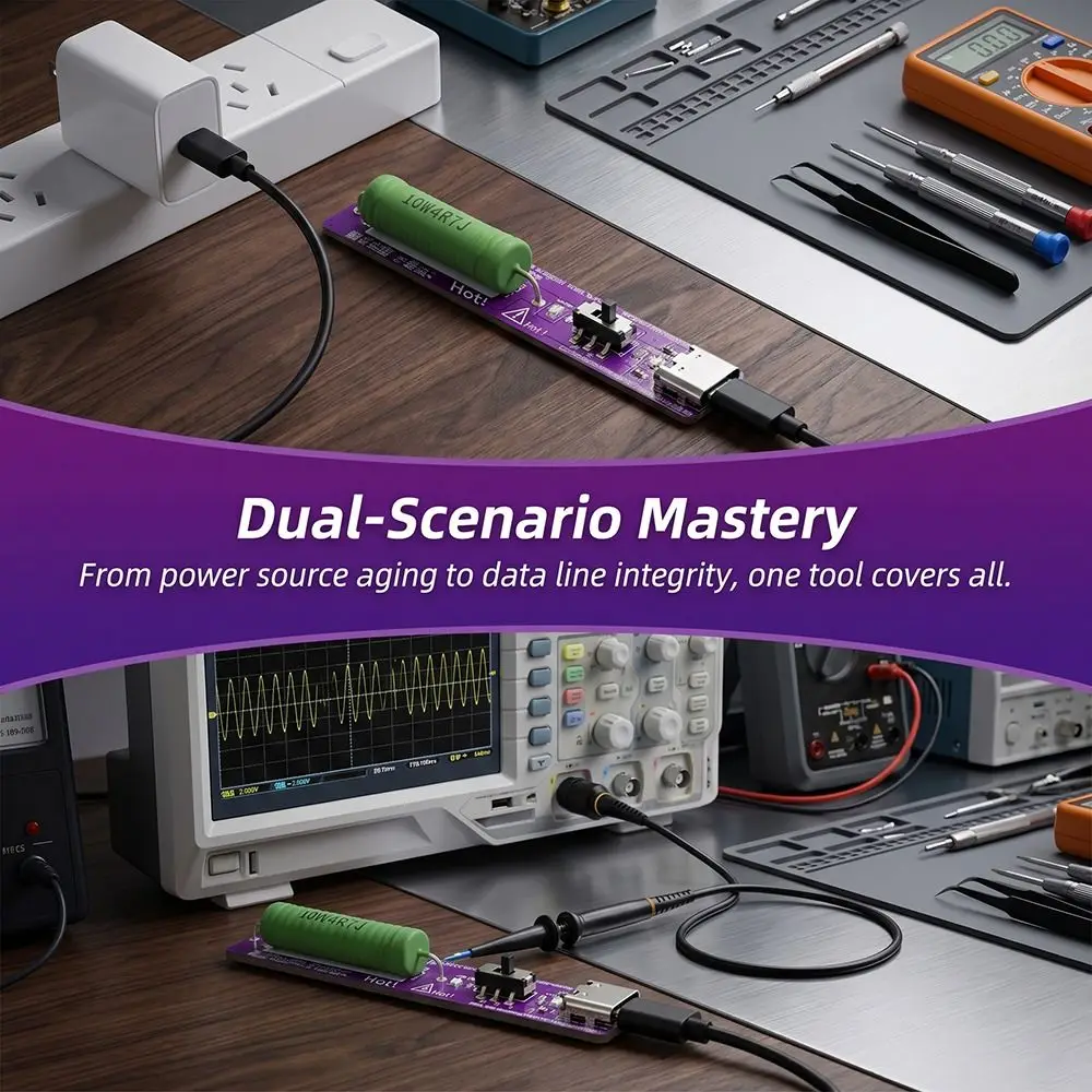With Switch Meter Tester Aging Resistors Module Load Resistance Current Voltage Test DC Electronic Load USB Load Resistance