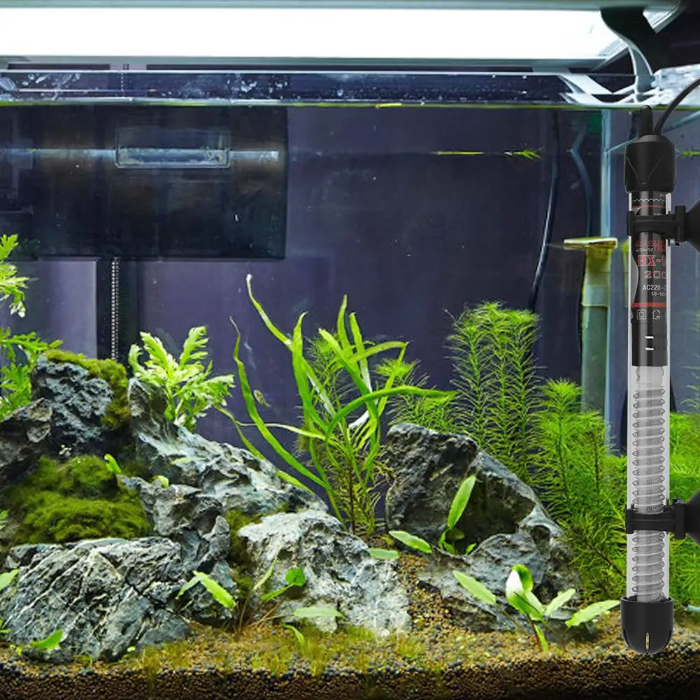 25W/50W/100W/200W/300W Aquarium Submersible Fish Tank Automatic Water Heater Constant Temperature Heating Rod EU Plug