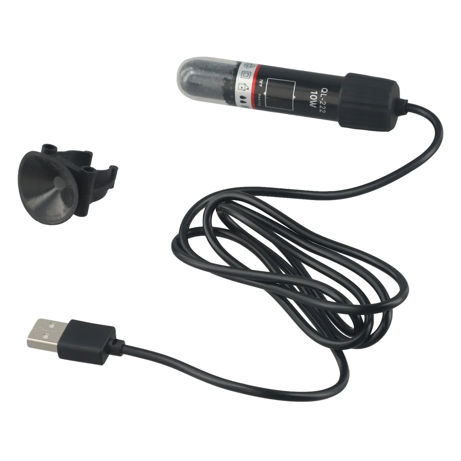 Per acquari da tavolo Riscaldatore per acquario piccolo Riscaldatore per acquario USB 10W Potenza Nero Oro Riempito di sabbia Tensione DC5V