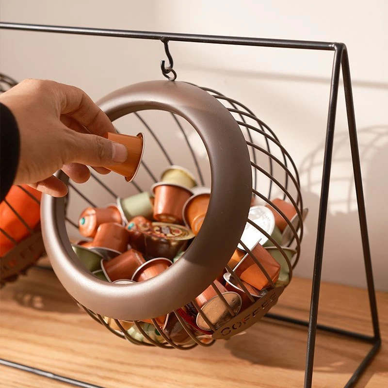 Imagem -06 - Ferro Fruit Basket Prateleira Pendurada High-end Snack Storage Basket Bandeja de Armazenamento de Doces Desktop Mesa de Café Novo