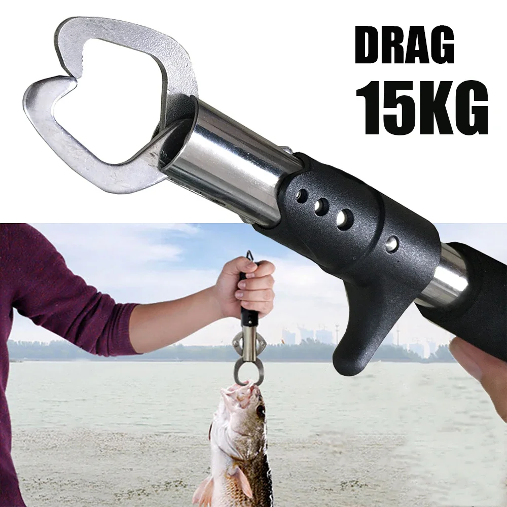 

17-21CM Stainless Steel Lure Fishing Gripper Set Professional Fish Grip Lip Clamp Grabber Pliers Clip Controller Fishing Tool